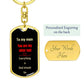 To my man personalized keychain