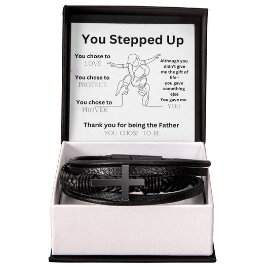 Step Father Cross Bracelet